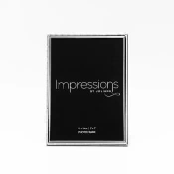 5" x 7" - Silver Plated Photo Frame with Beaded Edge