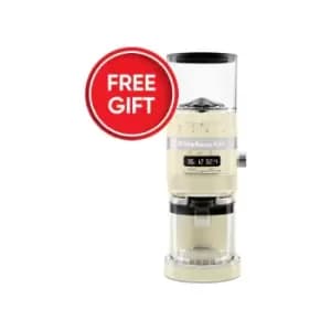 KitchenAid - Artisan Burr Grinder Almond Cream With free Gift