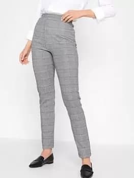 Long Tall Sally Tall Check Slim Leg Trouser - Black, Size 14, Length 36, Women