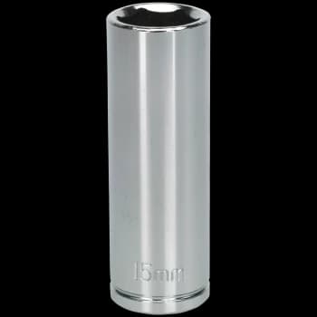 Siegen 3/8" Drive Deep Hexagon WallDrive Socket Metric 3/8" 15mm