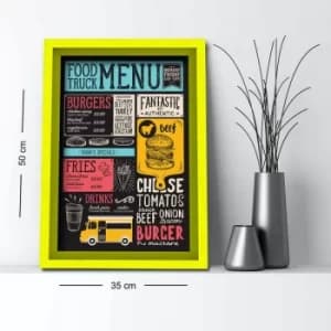 3550AHS-058 Multicolor Decorative Framed MDF Painting