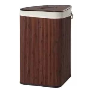 Premier Housewares Kankyo Bamboo Laundry Hamper - Dark Brown