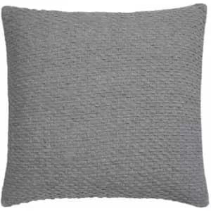 Drift Home Hayden Textured Weave Eco-Friendly 100% Recycled Cotton Filled Cushion, Grey, 43 x 43 Cm