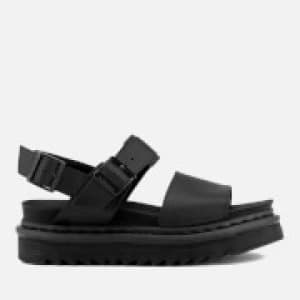 Dr. Martens Womens Voss Leather Double Strap Sandals - Black - UK 5