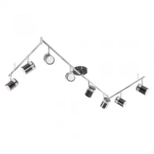 Rosie 8 Way Flexi Spotlight Bar in Black Chrome and Chrome