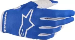 Alpinestars Radar Motorcross Gloves, white-blue Size M white-blue, Size M