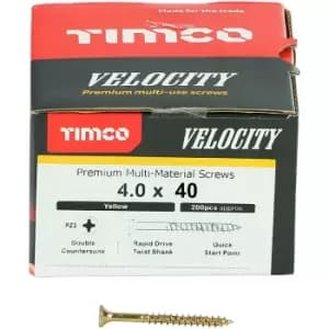 Timco Multi Purpose Countersunk Velocity Screw - 4.0 x 40 (200 pack)