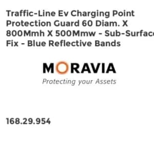 Moravia Traffic-Line EV Charging Point Protection Guard 60 Dia. x 800mm H x 500m