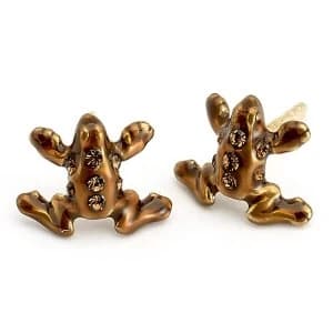 Harry Potter Sterling Silver Chocolate Frog stud earrings with Swarovski Crystal Elements