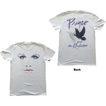 Prince - Faces & Doves Unisex Large T-Shirt - White