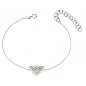 9ct White Gold Bee Bracelet GB482