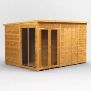 10x8 Power Pent Summerhouse Combi Building including 6ft Side Store