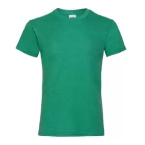Fruit Of The Loom Girls Childrens Valueweight Short Sleeve T-Shirt (3-4) (Retro Heather Green)