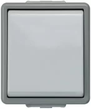 Siemens Grey 10 A Surface Mount Push Button Light Switch Dark Grey, 1 Way Clip In Gloss, 1 Gang VDE, 230 V 75mm Not Illuminated