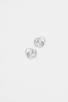 Sterling Silver 925 Knot Stud Earrings
