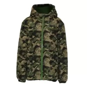 Minecraft Girls AOP Creeper Camo Puffer Jacket (10-11 Years) (Green)