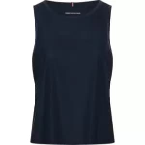 Tommy Sport Regular Sheer Flock C-Nk Tank - Blue