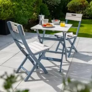 Galaxy 2 Seater Grey Folding Bistro Set Grey