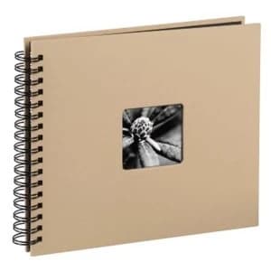 Hama Fine Art Spiral Bound Album, 28 x 24 cm, 50 Black pages, taupe