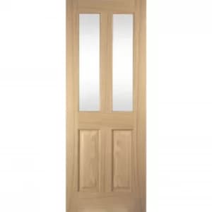 2 Light Clear Glazed Oak Veneer Internal Door 686 x 1981mm