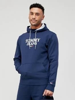 Tommy Jeans Overhead Hoodie - Twilight Navy, Twilight Navy, Size L, Men