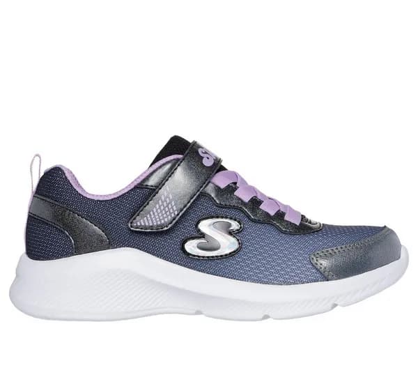 Skechers Girls Sole Swifters Cutie Walk Trainers UK Size 2 (EU 35) Black Lavender SKE2369-BKLV-2