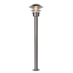 Zico Cottage Bollard Lamp post Outdoor - Ø21,8cm - 1xE27 - IP44 - Satin Chrome