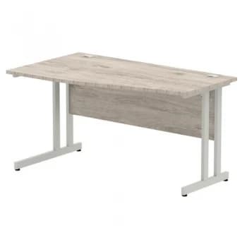 Trexus Slim Rectangular Desk Panel End Leg 1000x600mm Grey Oak Ref