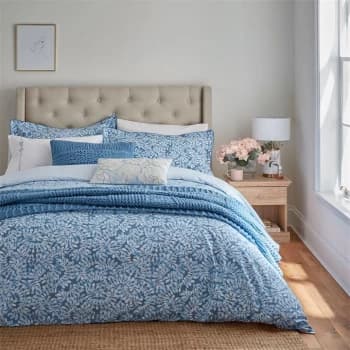 Katie Piper Be Still Foliage Duvet Cover Set - Blue