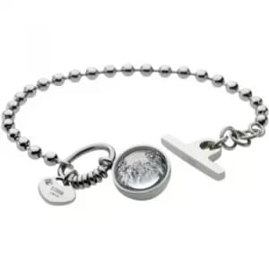 Ladies STORM PVD Silver Plated Crysta Ball Bracelet