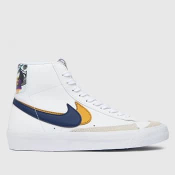 Nike White & Blue Blazer Mid 77 Se Trainers Youth