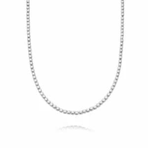 Daisy London Jewellery 925 Sterling Silver Chunky Beaded Necklace Sterling Silver