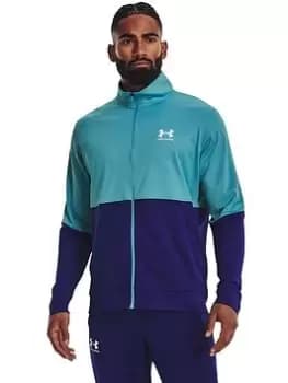 Under Armour Training Pique Track Jacket - Blue Size L, Men