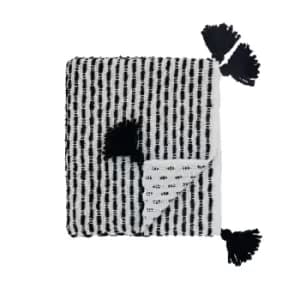 Helena Springfield Ava/Elsa Woven Throw, Stone & Charcoal