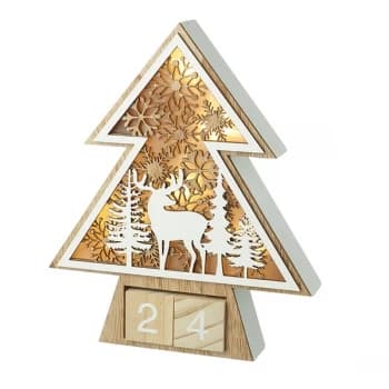 Wooden Light Up Countdown Tree