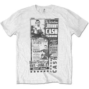 Johnny Cash - The Fabulous Johnny Cash Show Unisex Medium T-Shirt - White
