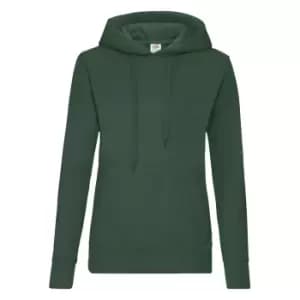Fruit Of The Loom Ladies Lady Fit Hooded Sweatshirt / Hoodie (2XL) (Bottle Green)