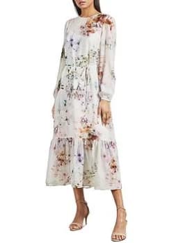 Ted Baker Vanilla Peplum Midi Dress - White, Size 1=8, Women