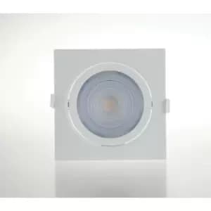 25-fan Europe - Spot encastre Mizar Polycarbonate blanc 1 ampoule cm