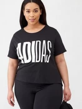 adidas Univ Tee - Black, Size 2X, Women