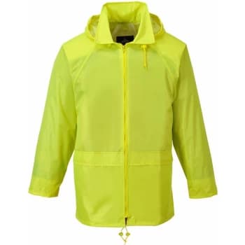 Portwest - S440 Yellow Sz XXL Classic Rain Jacket Coat Waterproof Hooded Zipped