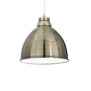Navy 1 Light Dome Ceiling Pendant Bronze, E27