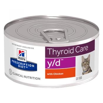 Hill's Prescription Diet Feline y/d Thyroid Care Chicken Cat Food 12 x 156g