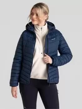 Craghoppers Compresslite Viii Hooded Jacket, Navy, Size 12, Women