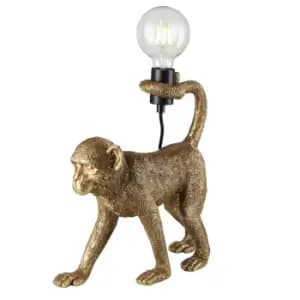 Capuchin Table Lamp Vintage Gold Paint
