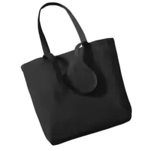 Westford Mill Organic Cotton Shopper Bag - 16 Litres (Pack of 2) (One Size) (Black)
