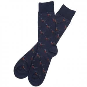 Barbour Mens Mavin Sock Navy/Pheasant Large