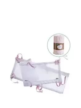 Clair De Lune Stars & Stripes Cotbed Safe Sleep Bundle - Pink