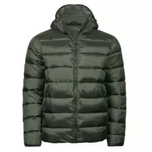 Tee Jays Unisex Adult Lite Hooded Padded Jacket (M) (Deep Green)