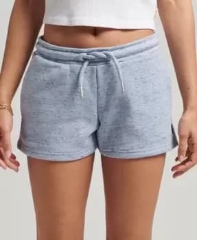 Superdry Womens Organic Cotton Vintage Logo Jersey Shorts Light Blue / LA Blue Marl - Size: 10